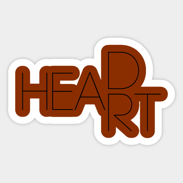 Head, Heart Paronym Sticker TeePublic
